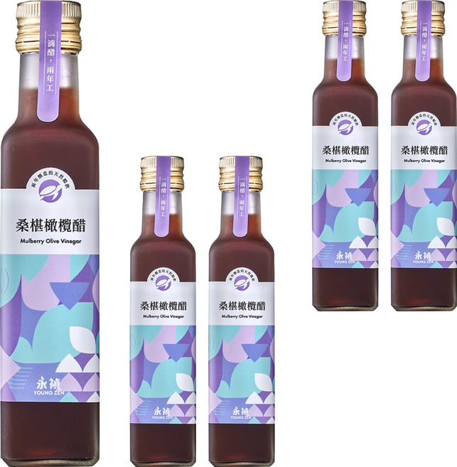 永禎 濃醇醋 桑葚橄欖醋, 250ml, 5瓶