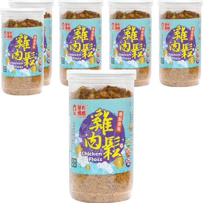譽方媽媽 雞肉鬆 香酥原味, 200g, 6罐