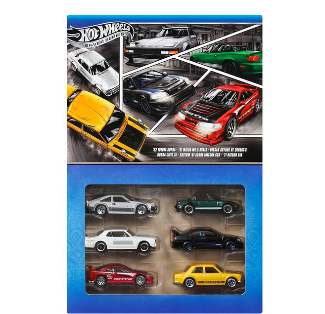 Hot WHeeLs 風火輪 日本主題系列 汽車玩具6件組, 顏色隨機, 1盒