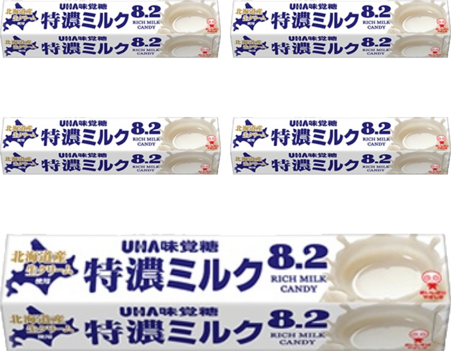 UHA 味覺糖 特濃牛奶條糖, 37g, 5條