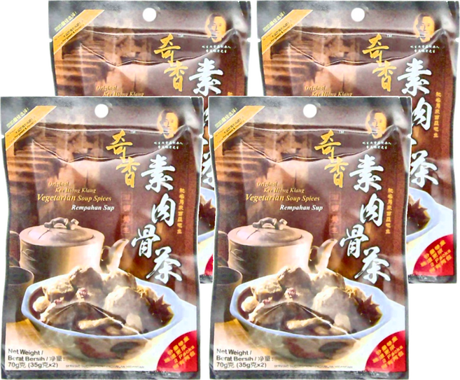 奇香 素肉骨茶 2包, 70g, 4袋