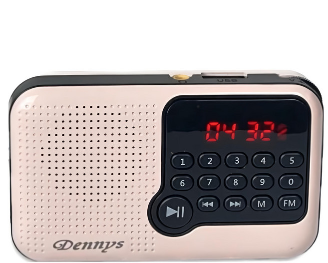Dennys 丹尼斯 SD USB MP3迷你喇叭, MS-K213, 粉色