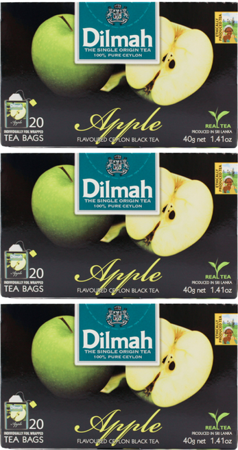 Dilmah 帝瑪 蘋果紅茶, 2g, 20包, 3盒