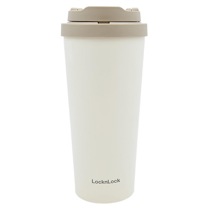LocknLock 樂扣樂扣 溫感保溫咖啡杯, 象牙白, 550ml, 1個