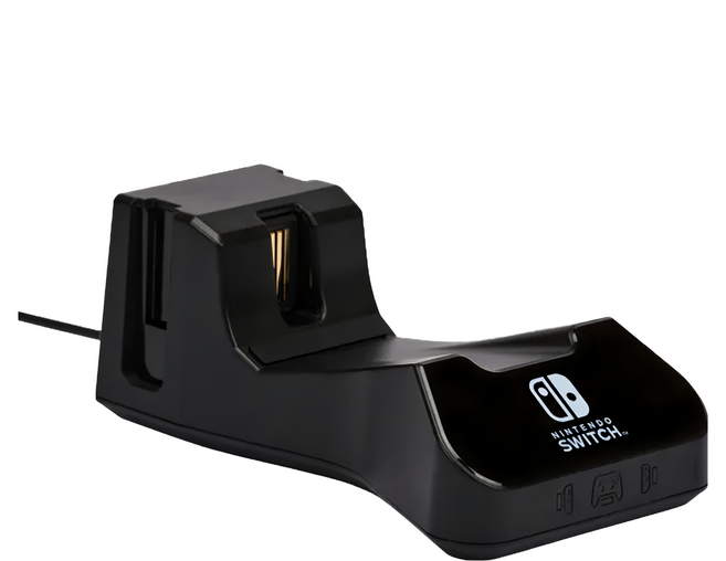 PowerA 任天堂官方授權 Joy-Con 加Pro 手把2合1充電座, 1525991-01, 黑色, 1個