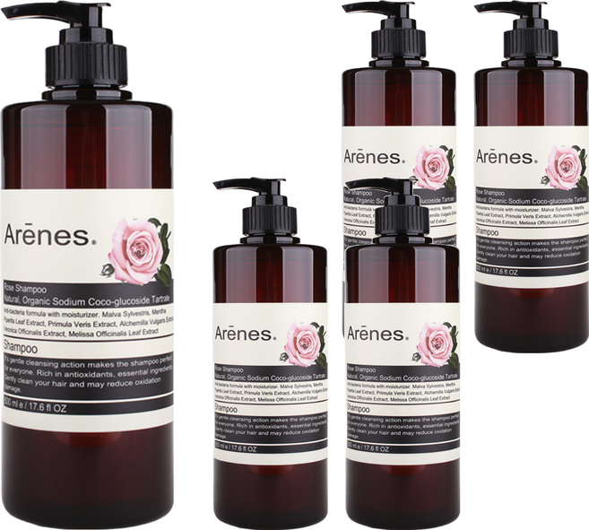 Arenes 愛霓思 玫瑰香氛植萃洗髮露 Rose Shampoo, 500ml, 5瓶