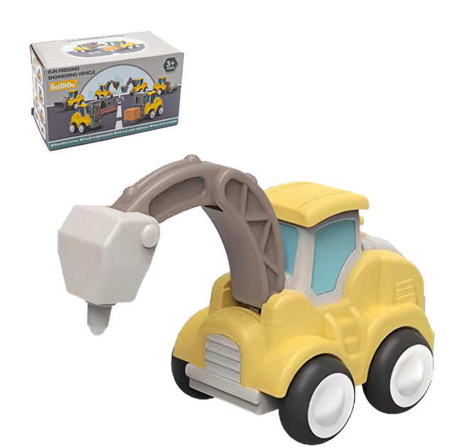 BeiDiOu 貝迪鷗 按壓滑行車 14.5 x 8 x 8.5cm 鑽土機 3歲以上, 1個
