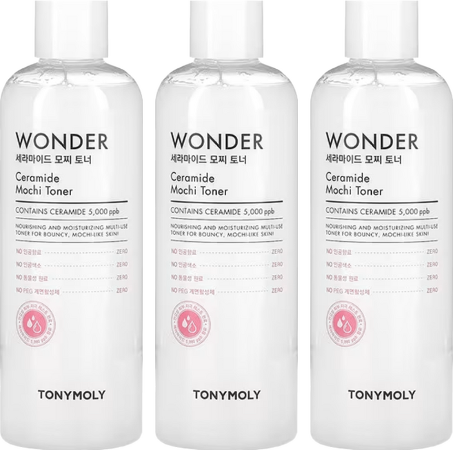 TONYMOLY Wonder系列 神經醯胺保濕化妝水, 500ml, 3瓶