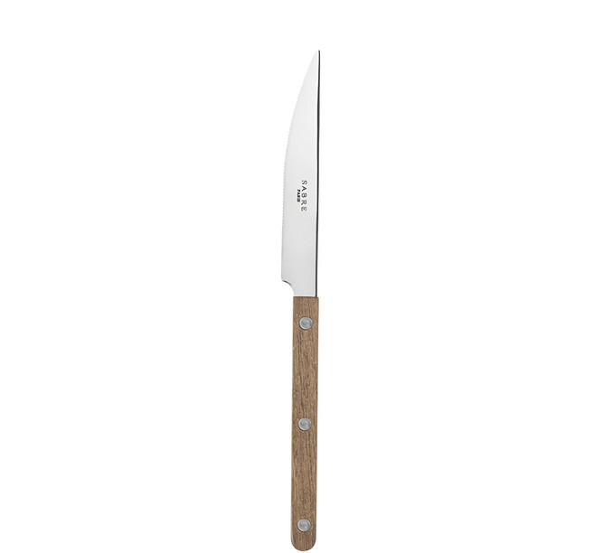 SABRE PARIS BISTROT 復古酒館鈕扣亮面系列 主餐刀 柚木 24cm, 1支