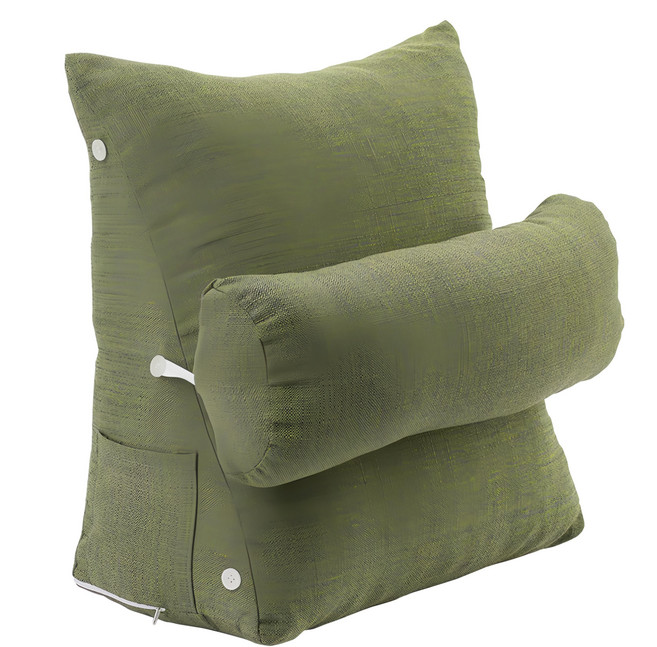 JINDACHI 金大器 組合式簡約立體三角靠墊枕 含頸枕, 森霧綠