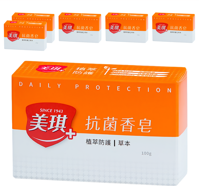 美琪 天然抗菌香皂 草本, 100g, 6個