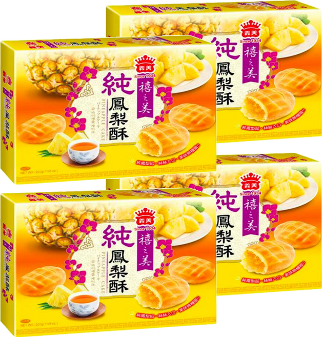 義美 禧之美純鳳梨酥, 200g, 4盒