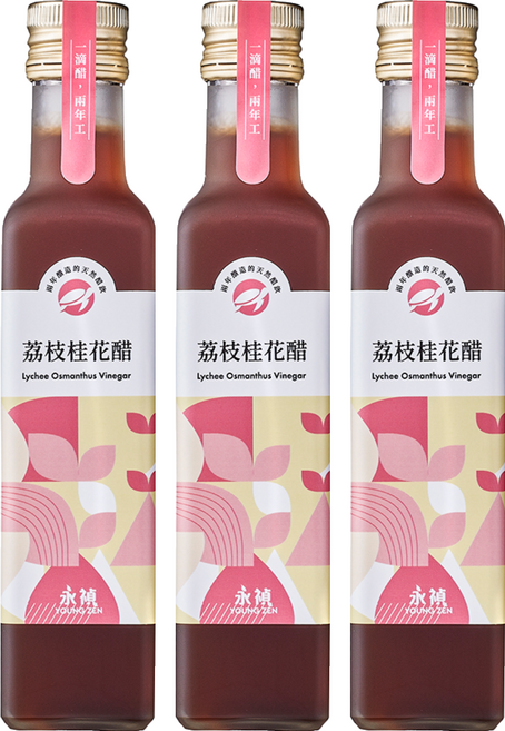 永禎 濃醇醋 荔枝桂花醋, 250ml, 3瓶