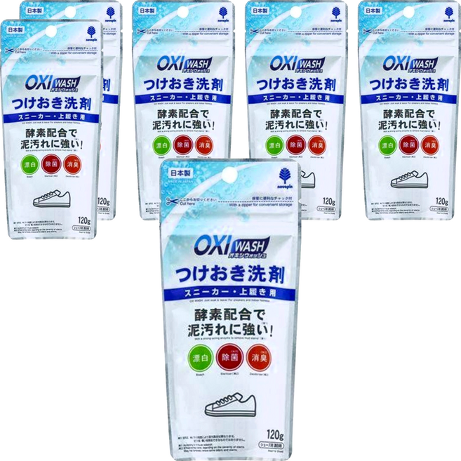novopin OXI WASH 運動鞋洗滌劑, 120g, 6包