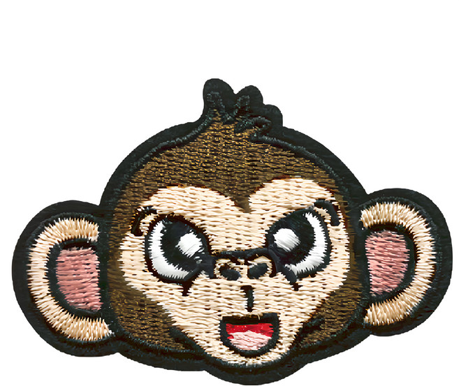 Hi 你好 刺繡貼紙, 猴子, 1張
