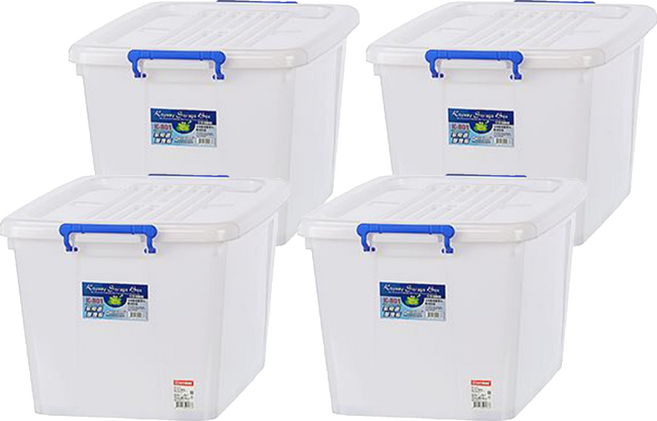 KEYWAY 聯府 多用途整理箱 85L, 透明色, 4個