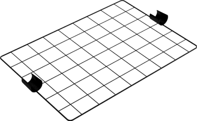 KI WISH 居家生活 側邊方格網 配1英吋鐵管 附夾片4片, 1組, 黑色