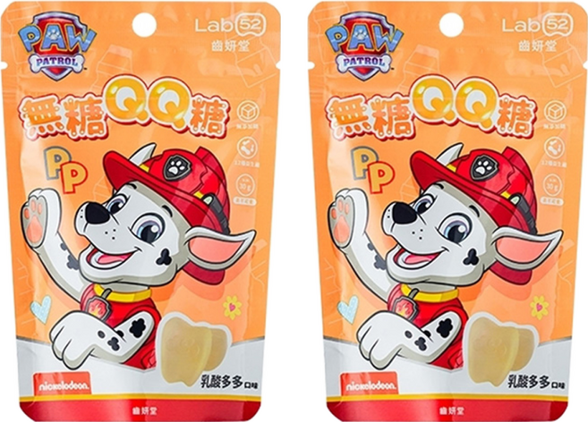 Lab52 齒妍堂 汪汪隊聯名款 無糖QQ軟糖, 乳酸多多, 30g, 2包