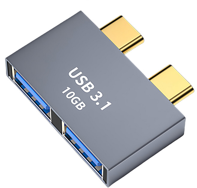 UniSync MacBook Pro/Air 雙Type-C轉USB3.1高速10GB轉接器, 1個, 單一商品