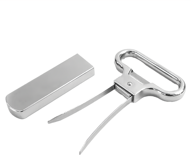 PulltEx Cork兩片刀開瓶器, 老酒開瓶器 銀色, 1組