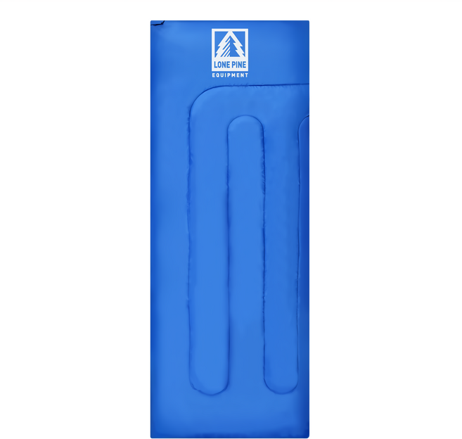 LONE PINE EQUIPMENT 可拼接舒適透氣信封睡袋 加大PRO款 防潑水 190T春亞紡內裡 適用溫度-4°C~13°C, 藍色右拉鍊, 1個