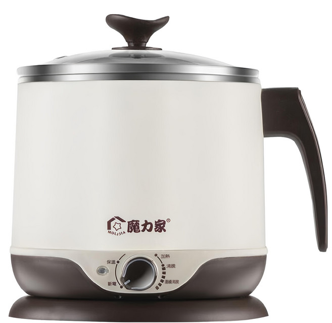 MOLIJIA 魔力家 即食行熱 快煮美食鍋 304不鏽鋼內鍋 分離式設計 雙層隔熱防燙鍋身, BY011008