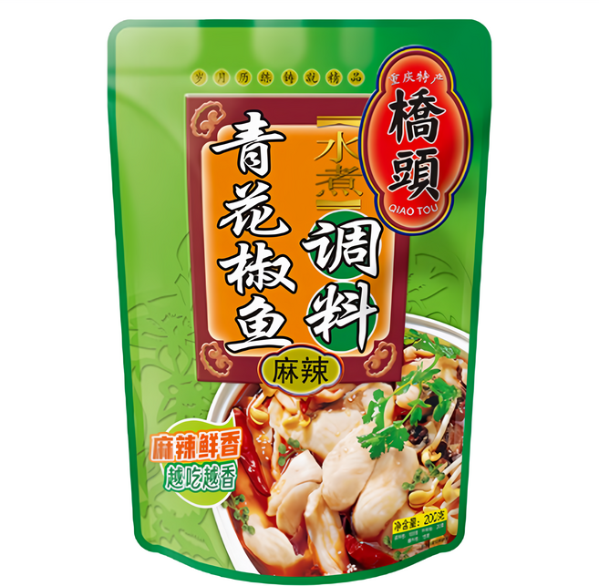 橋頭 青花椒魚調味料 麻辣, 200g, 1包