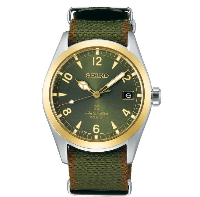 SEIKO 精工 PROSPEX Land 登山者系列綠面復古金機械潛水錶