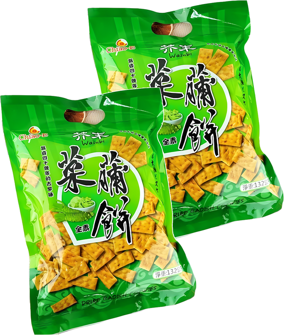 Chiao-E 巧益 芥末菜䔕餅, 132g, 2袋