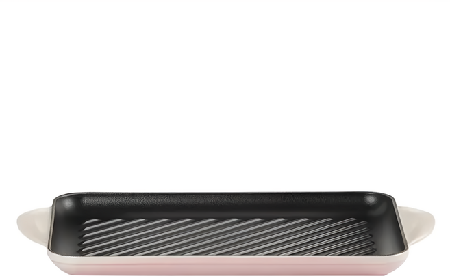 LE CREUSET 電磁爐適用 雙耳長方鐵烤盤 貝殼粉, 31.7cm, 1個