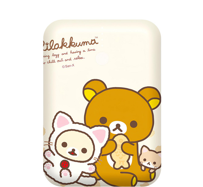 MING JENN 明震 Rilakkuma 拉拉熊 小圓寶行動電源, PRL-127, 鯛魚燒 米黃色