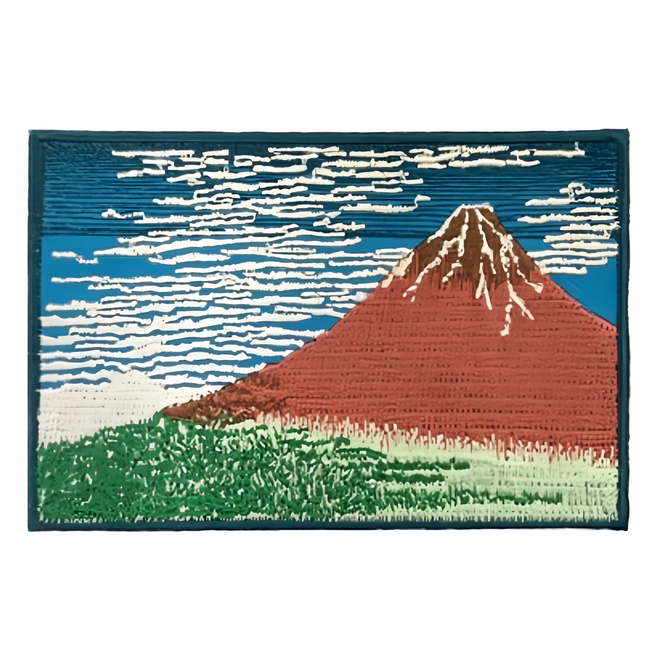A-ONE 匯旺 地標造型刺繡布貼, 日本凱風快晴浮世繪, 1個