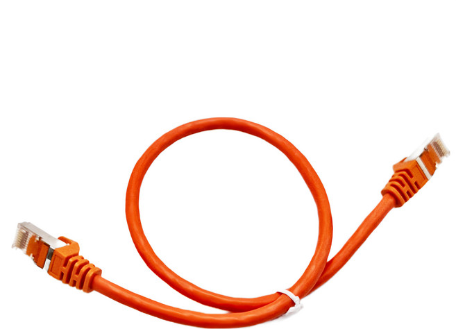 POLYWELL 寶利威爾 CAT6A 高速網路線 10Gbps RJ45 福祿克認證 PW15-W58-K005, 0.5m, 橘色, 1條
