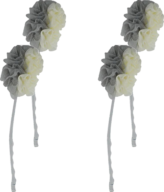 BEER BEAR 皮久熊 極致細柔沐浴澡刷 43 x 10cm, 黃色 + 灰色, 4支, 1組