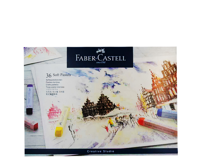 FABER-CASTELL 輝柏 創意工坊 軟性粉彩條, 36色, 1組