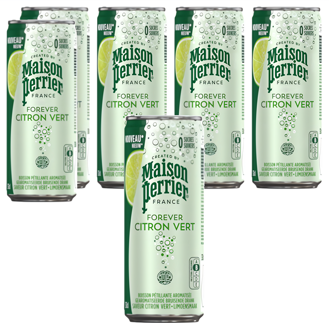 Maison Perrier 氣泡礦泉水 萊姆口味, 6個, 330ml