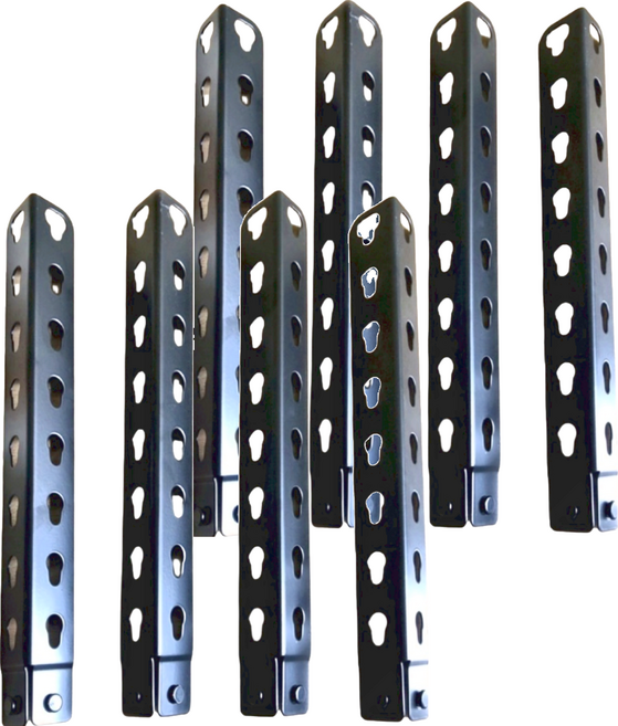 KI WISH 居家生活 角鋼增高架30cm Set 4支 角鋼配件, 黑色, 2組