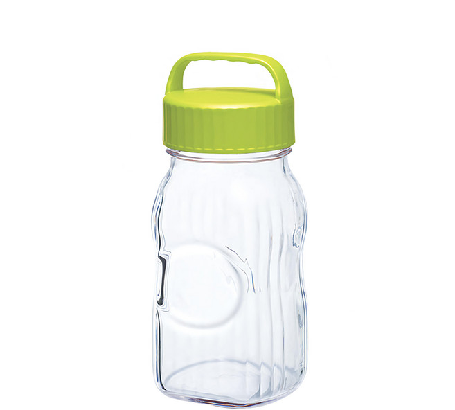 TOYO-SASAKI GLASS 東洋佐佐木 日本製玻璃梅酒/密封保存瓶 - 綠色, 1.5L, 1個