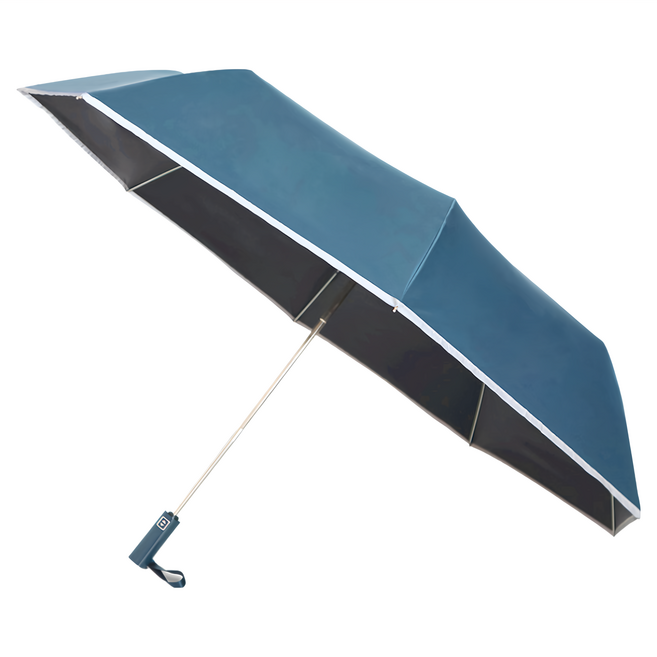 TDN RACING 英爵 反光黑膠自動三折傘 137cm寬敞傘面 雙人適用 360度環狀反光條 超撥水速乾 玻璃纖維傘骨