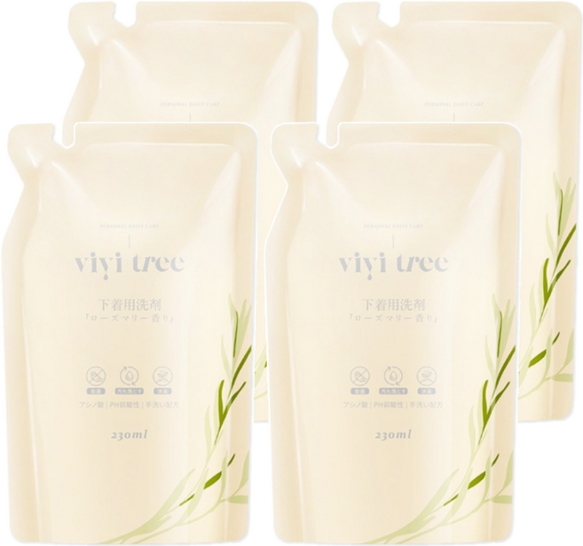vivi tree 私密衣物手洗精補充, 230ml, 4包