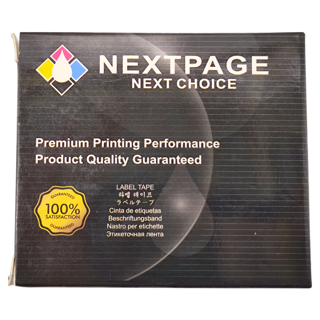 NEXTPAGE 台灣榮工 副廠標籤帶 LC-6RBP 24mm 適用EPSON標籤機, 紅底黑字