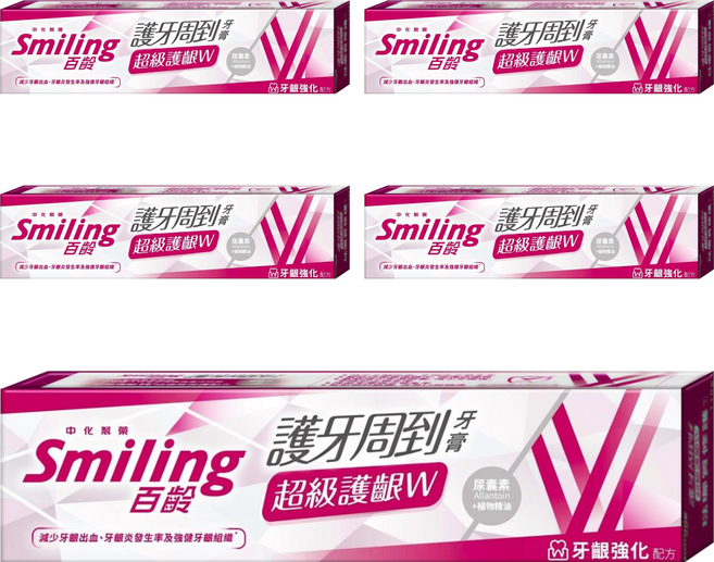 Smiling 百齡 護牙周到 超級護齦W 牙齦強化配方, 110g, 5條