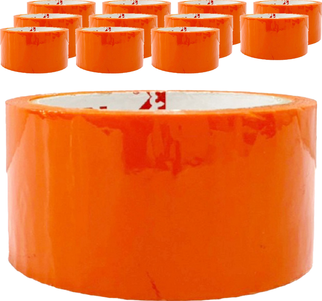 3K牌 彩色封箱膠帶 橘色 48mm*50y*0.043 OPP材質, 2組
