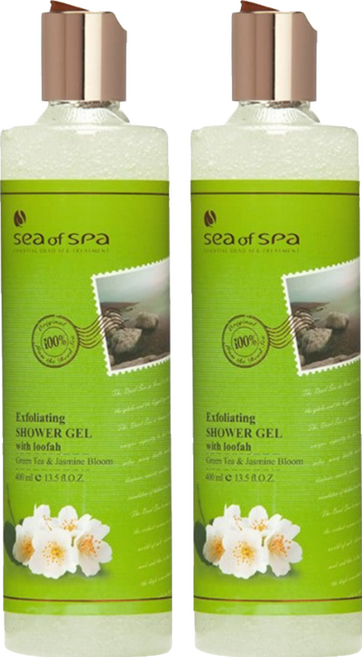 sea of spa 綠茶茉莉去角質沐浴露, 500g, 400ml, 2瓶
