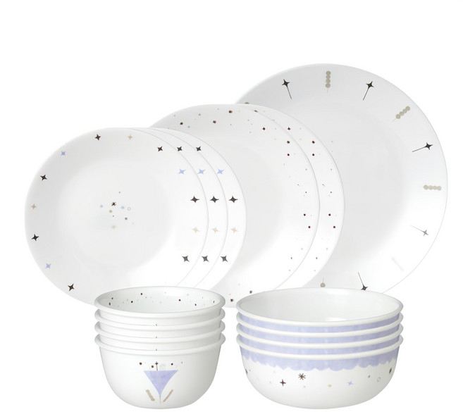 Corelle Brands 康寧餐具 小王子系列 碗盤14件組, 紫色, 4個飯碗 + 4個湯碗 + 3個小圓盤 + 2個中圓盤 + 大圓盤, 1組