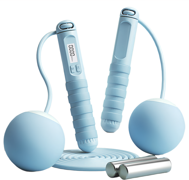 磁控感應計數跳繩, 藍色, 1個