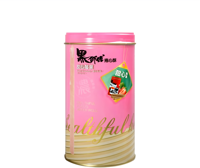 Healthful 黑師傅 捲心酥 甜心莓菓, 400g, 1罐