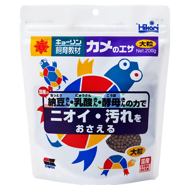 Hikari 高夠力 浮水性 飼育教材 烏龜飼料 L, 200g, 1包