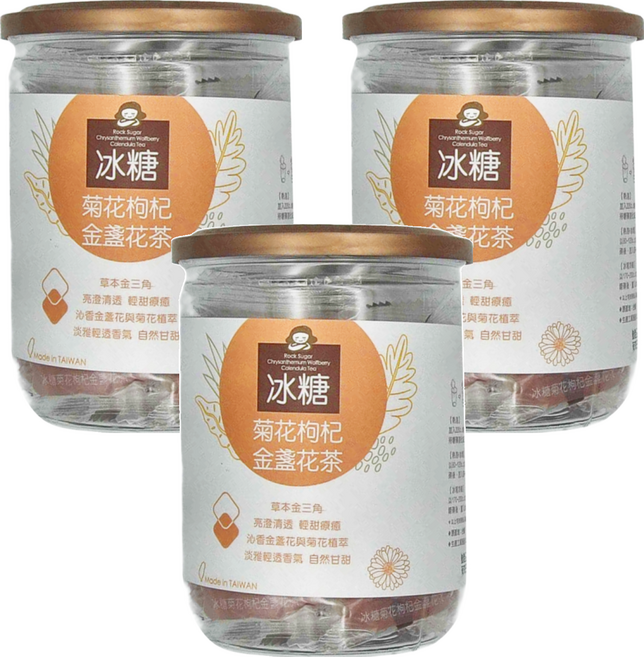 Medolly 蜜思朵 冰糖菊花枸杞金盞花茶, 17g, 12顆, 3罐