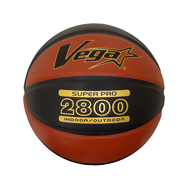 台灣 Vega 十字紋合成皮籃球 棕色 + 黑色 600~650g, OBU-2800ORBK, 1顆